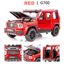 Load image into Gallery viewer, 1:32 Diecast Metal Toy Car Model Vehicle SUV New G700 High Simulation Sound And Light Pull Back Car Collection Kids Toys Gifts