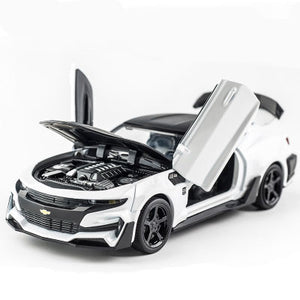 KIDAMI Camaro 1:32 Alloy Diecast Car Model Pull Back Sound Light Kids Toy Cars Collection Vehicles for Children's Gifts машинки