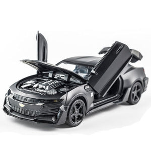 KIDAMI Camaro 1:32 Alloy Diecast Car Model Pull Back Sound Light Kids Toy Cars Collection Vehicles for Children's Gifts машинки