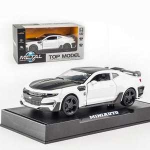 KIDAMI Camaro 1:32 Alloy Diecast Car Model Pull Back Sound Light Kids Toy Cars Collection Vehicles for Children's Gifts машинки
