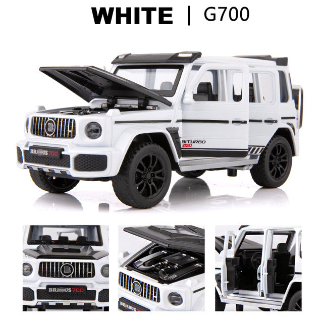 1:32 Diecast Metal Toy Car Model Vehicle SUV New G700 High Simulation Sound And Light Pull Back Car Collection Kids Toys Gifts