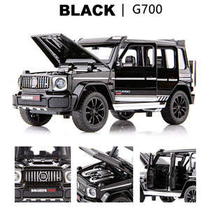 1:32 Diecast Metal Toy Car Model Vehicle SUV New G700 High Simulation Sound And Light Pull Back Car Collection Kids Toys Gifts