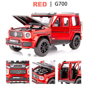 1:32 Diecast Metal Toy Car Model Vehicle SUV New G700 High Simulation Sound And Light Pull Back Car Collection Kids Toys Gifts